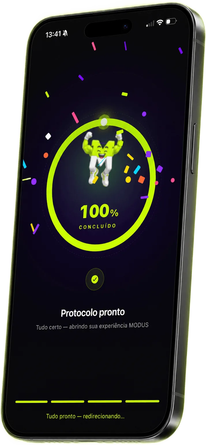 Plano pronto — protocolo completo do MODUS